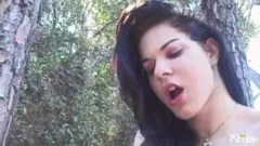 Tattooed shemale gets her ass fucked by a guy while she pounds a babe outdoor thumbnail
